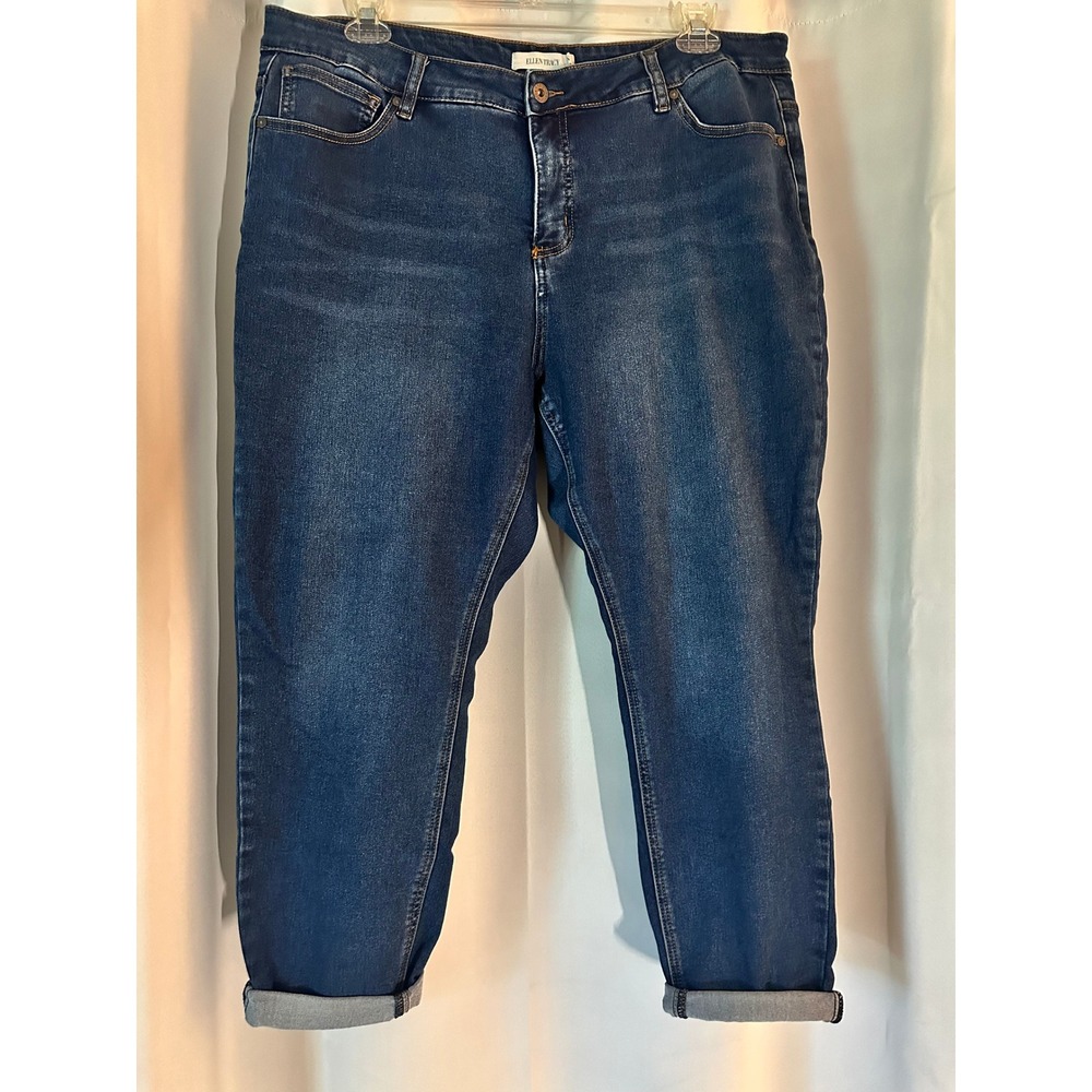 Ellen Tracy Lizette Jeans Plus‎ Size Stretch Dark Wash Denim Comfort Fit 22W